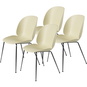 GUBI Beetle Dining Chair Conic Base/ Black Chrome/ Pastel Green 4 Pcs.