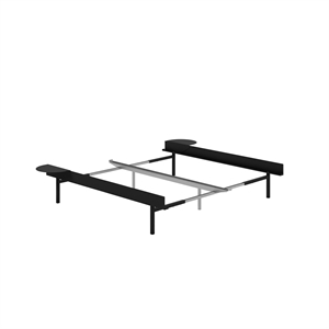 Moebe Bed Bed Frame 90-180 cm With High Legs Black